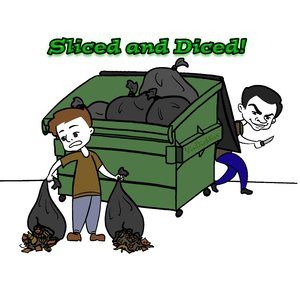 Sliced and Diced Mens VinDicktive White 100% Polyester Short Sleeve T Shirt M